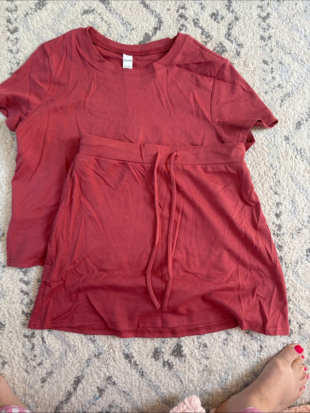 Women's Rust Lounge Top and Skirt Set - Unbranded nwot